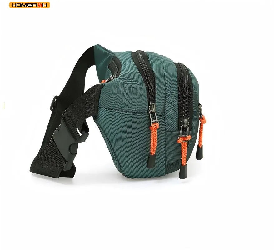 Homefish Unisex Waist Bag Multifunctional Large Capacity Splash Resistant Wear Resistant Worksite Outdoor Fanny Pack