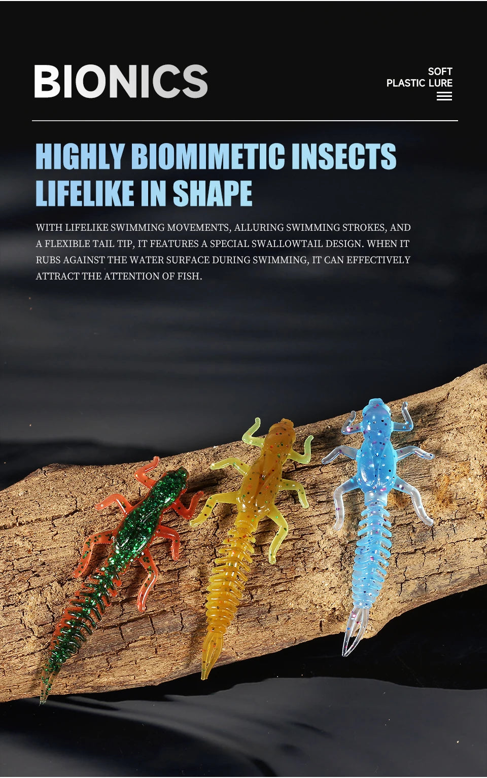 Supercontinent Larva Soft Lures