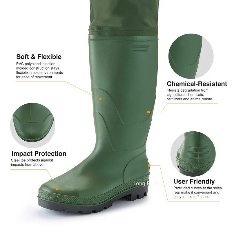 Waterproof Fishing Waders with Boots