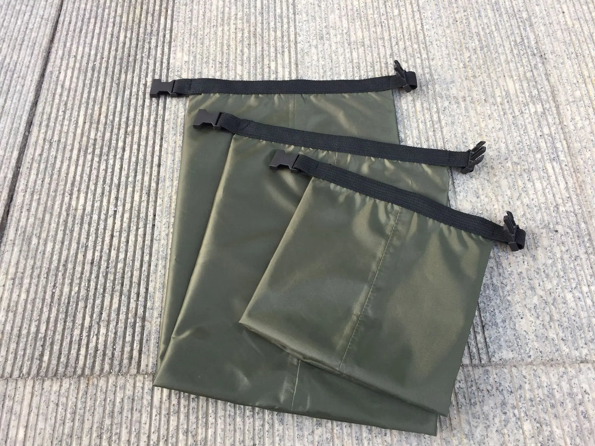 Homefish 3Pcs Set 30D Nylon Lightweight Dry Sack Waterproof Storage Bags 1.5L 2.5L 3.5L For Drifting Swimming Camping Travel