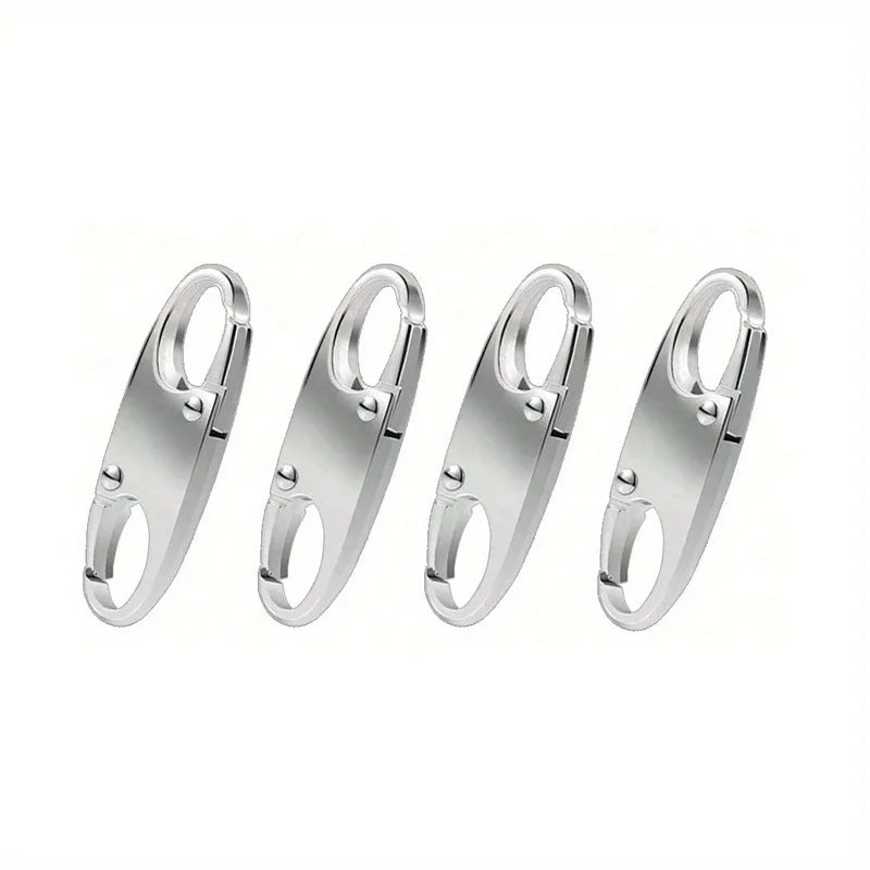 2/4PCS Carabiner Clip Double-layer S-shaped Zipper Clip Used for Outdoor Fishing  Rock Climbing Camping Gadgets and Accessories