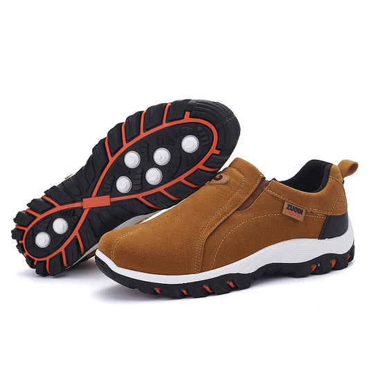 Men’s Casual Sports Orthopedic Shoes – Breathable, Flat Sole Travel & Hiking Sneakers