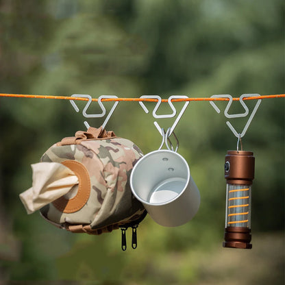 Outdoor Camping Multifunctional Integrated Hook Metal Tent Lamp Rack Double-headed Hanger Bidirectional Return Hook Outdoor Camp