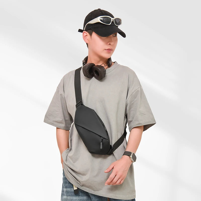 Men Minimalist Outdoor Sports Running Jogging Waist Bag Man Waterproof Fanny Pack Stylish Cross Body Belt Bag Waist Bag for Men