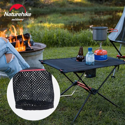 Naturehike Portable Folding Camping Table with Cup Holders Ultralight Outdoor Travel Picnic Fishing Table