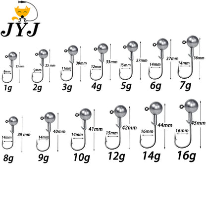 WODJYJ Jig Head Hooks (1g-28g)