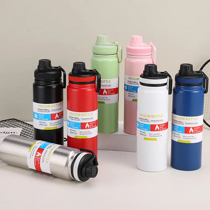 Stainless Steel Thermos Bottle Keeps Cold Thermal Cup 600ML 800ML 1000ML And Heat Thermal Mug Sports Insulated Cup Vacuum Flask