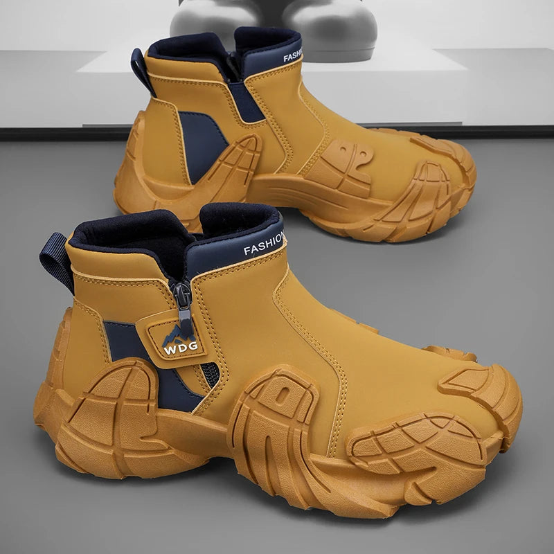Men’s Breathable Outdoor Sneakers – Non-Slip Platform Running & Sport Shoes