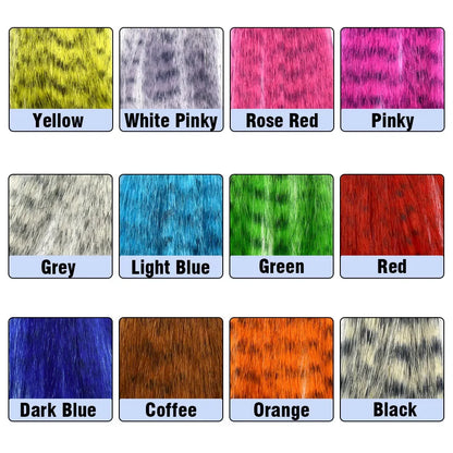 MNFT Zebra Grizzly Streamer Fibers (12 Colors)