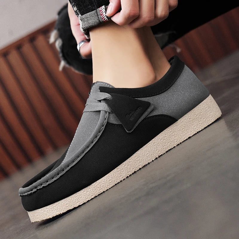 Men’s Casual Comfort Sneakers – Versatile Outdoor Fashion Shoes with Thick Sole