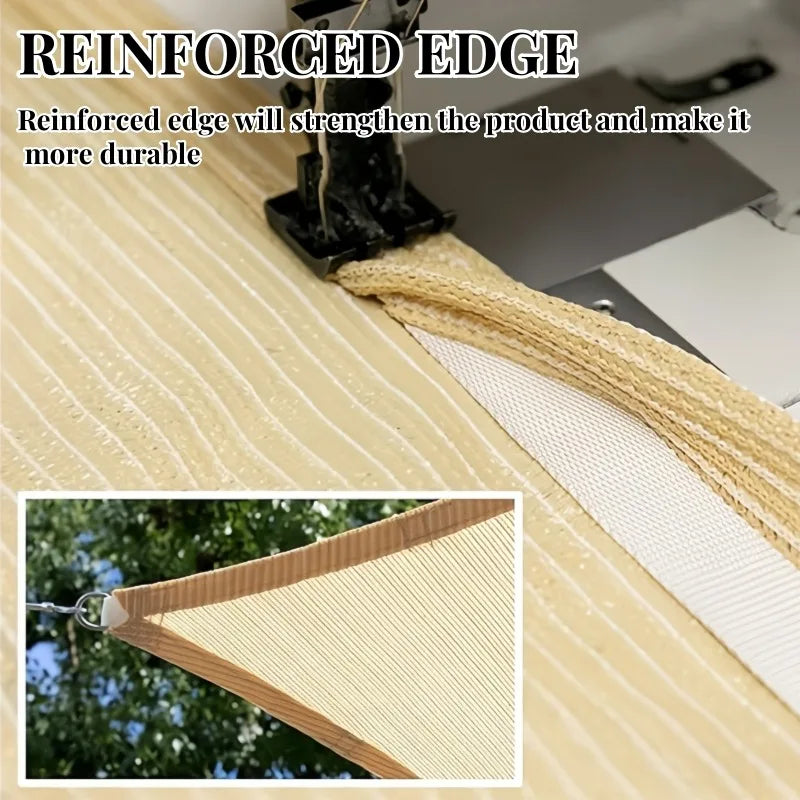 Triangle Sun Shade Sail Permeable Canopy Sand for Patio Garden Yard Deck Pergola Encrypt Breathable Outdoor Canopy Sunshade Net