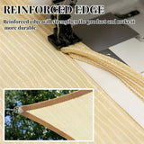 Triangle Sun Shade Sail Permeable Canopy Sand for Patio Garden Yard Deck Pergola Encrypt Breathable Outdoor Canopy Sunshade Net