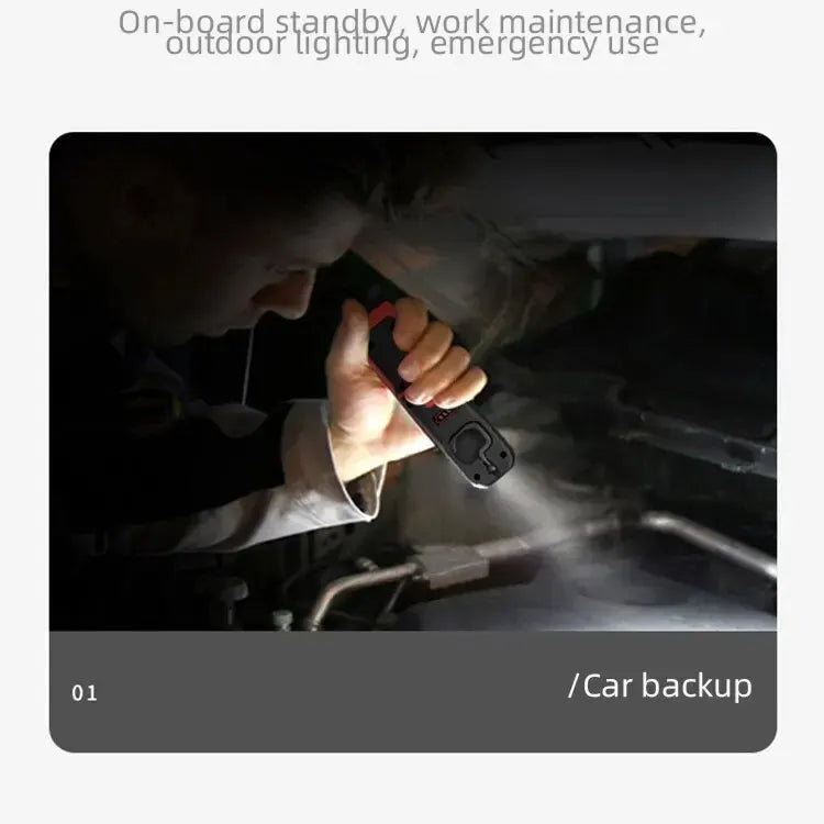 Portable USB Rechargeable Work Light Magnetic COB LED Flashlight Hanging Lamp with Built-in Battery Camping Torch