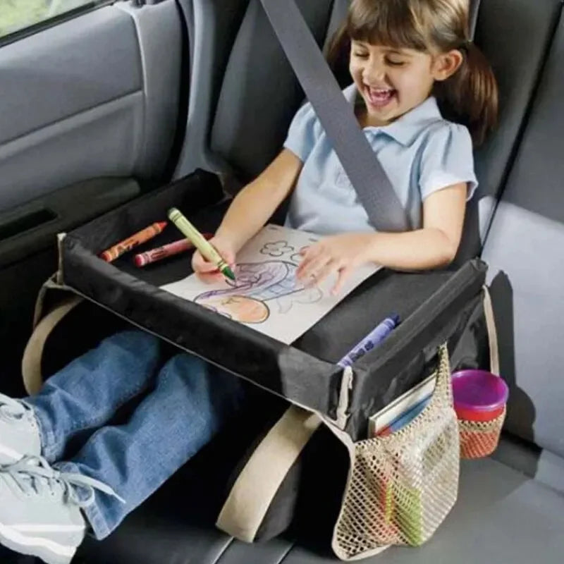 Children's Storage TableCar Child Safety Seat Storage TableTravelling Children's Drawing Board Baby Stroller Storage Hanging Bag