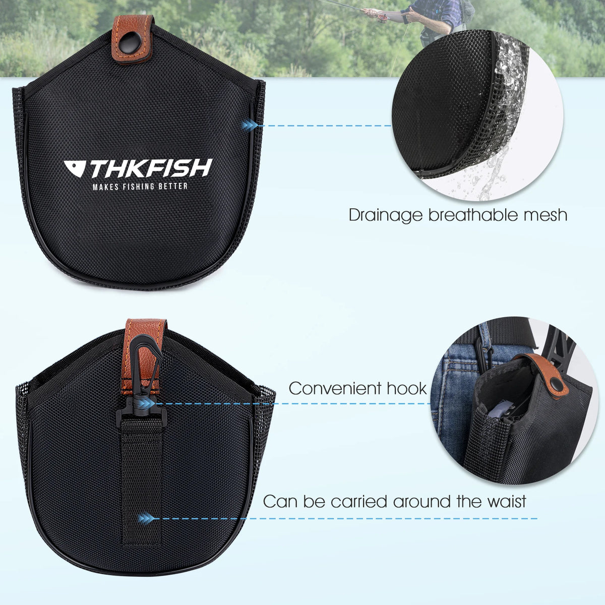 THKFISH Folding Fly Fishing Landing Net