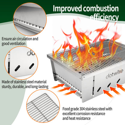 Dotwise Outdoor Barbecue Grill Portable Outdoor Stove IGT Table Stove Folding Firewood Stove Barbecue Camping Stove