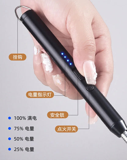 Household portable storage kitchen lighter, windproof arc pulse ignition gun, USB electronic lighter
