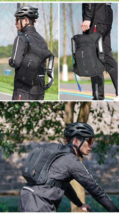 WEST BIKING 10L Ultralight Cycling Backpack Ergonomic Strap Reflective Bicycle Bag With Water Bag Traveling Hiking Cycling Bag