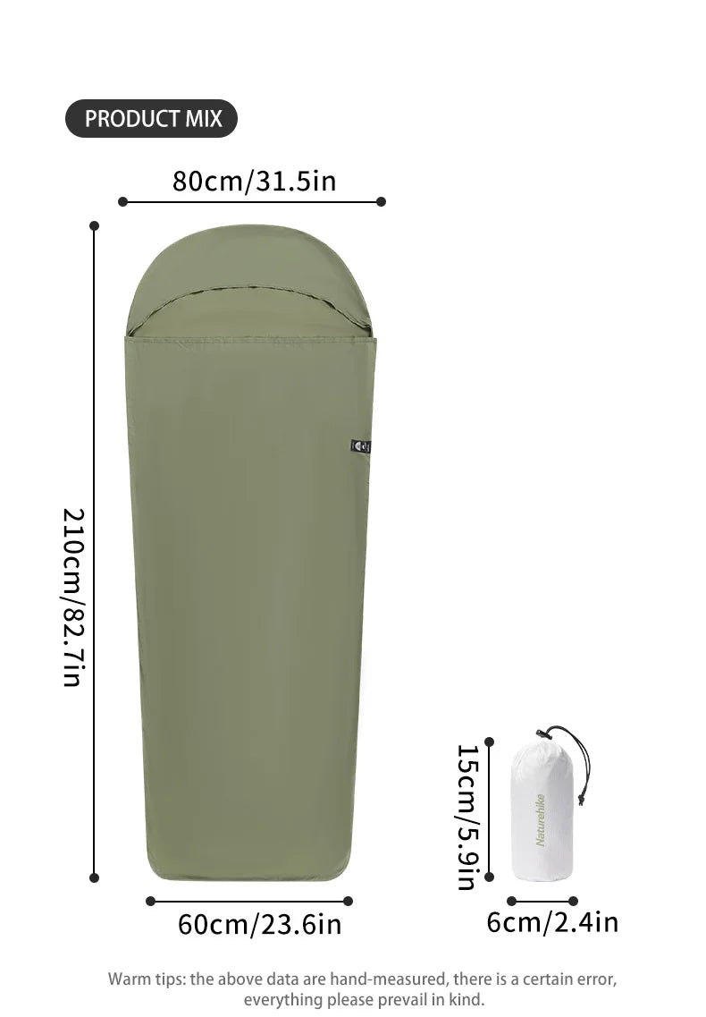 Naturehike Sleeping Bag Liner 128g Ultralight Outdoor Travel Hiking Single Sleeping Bag Liner Travel Blanket Inner Sleeping Bag