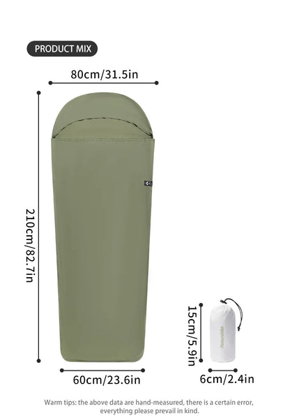 Naturehike Sleeping Bag Liner 128g Ultralight Outdoor Travel Hiking Single Sleeping Bag Liner Travel Blanket Inner Sleeping Bag