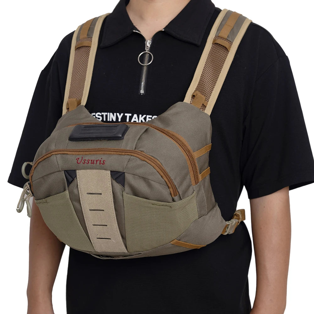 Fly Fishing Chest Pack with Net Holder