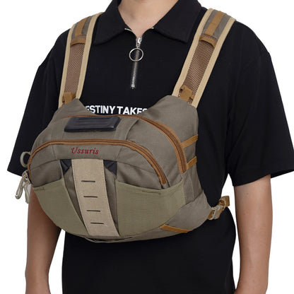 Fly Fishing Chest Pack with Net Holder