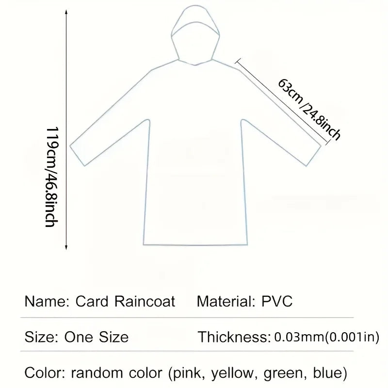 5/10 Pcs Compact Disposable Rain Poncho, Lightweight Emergency Rainwear for Camping, Hiking & Travel