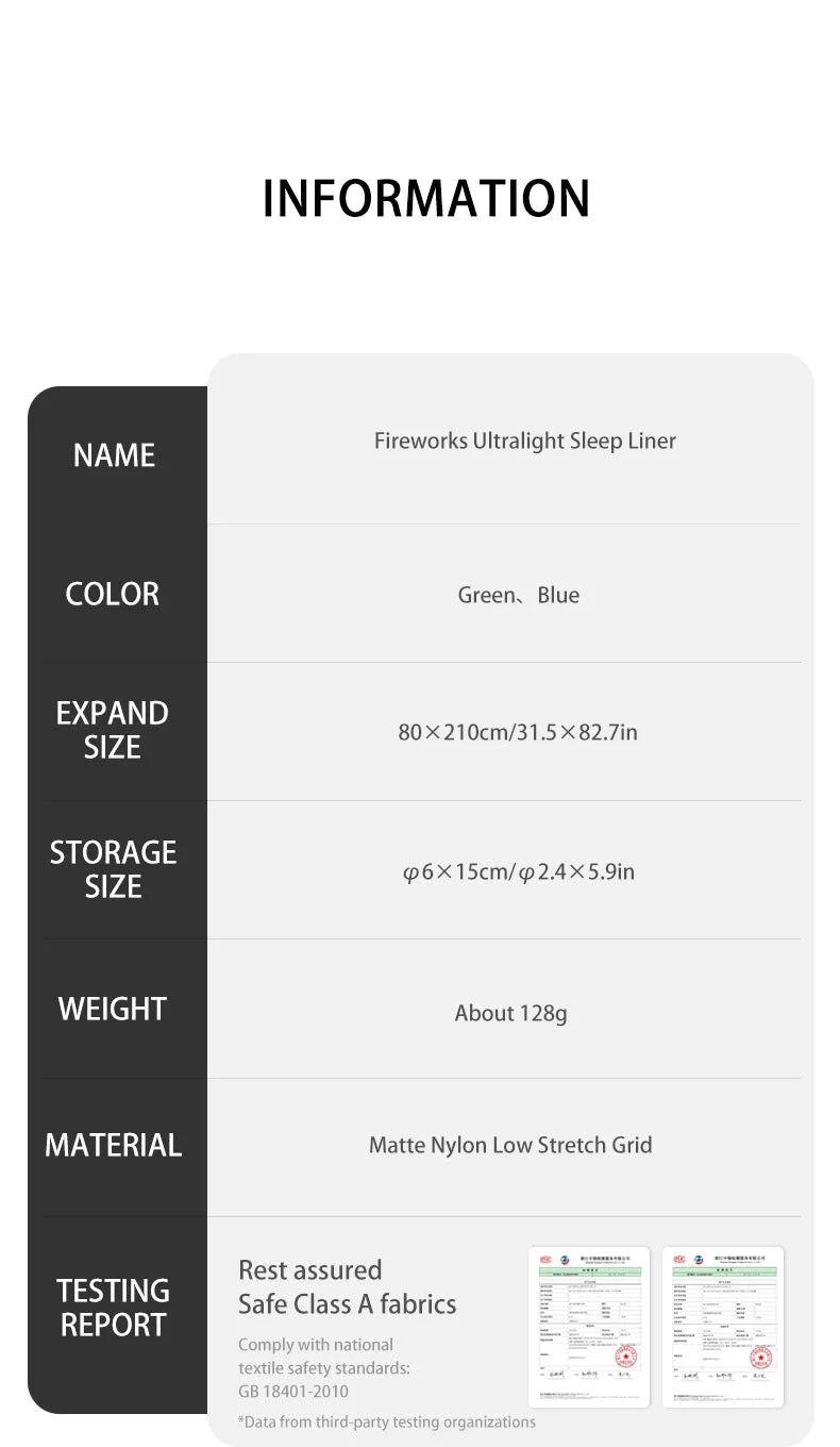 Naturehike Sleeping Bag Liner 128g Ultralight Outdoor Travel Hiking Single Sleeping Bag Liner Travel Blanket Inner Sleeping Bag