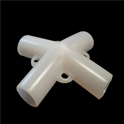 Straight Elbow Cross Connectors Canopy Awning Tent Pipe 5-Way Corner Furniture Supplies for Mountaineering Campers