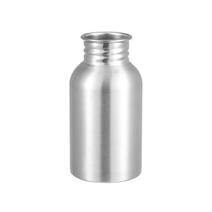 Portable Stainless Steel Bicycle Water Bottle Sports Fitness Single Walled Vacuum Insulated Metal Flask