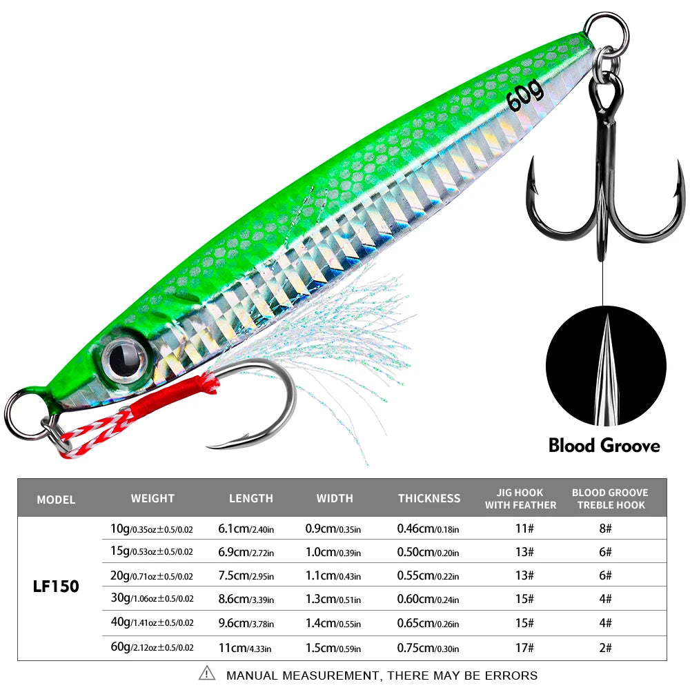 PRO BEROS 3D Eye Metal Jigs (5 Pack)