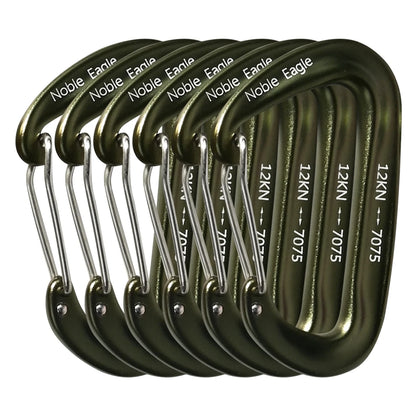 6PCS 12kN Aluminum D Ring Carabiners Heavy Duty Hook Lightweight Outdoor Camping Hiking Clips Buckle Set for Backpack Gear