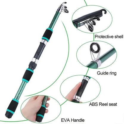 Telescopic Fishing Rod and Reel Full Kit