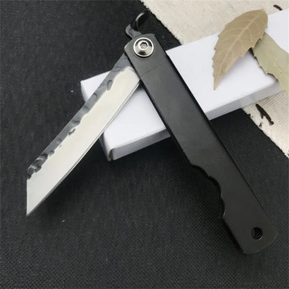 Higonokami Japanese High Quality Mini Pocket Folding Knife VG10 Damascus Steel Copper Handle Outdoor Hunting Fruit Cutting Tool