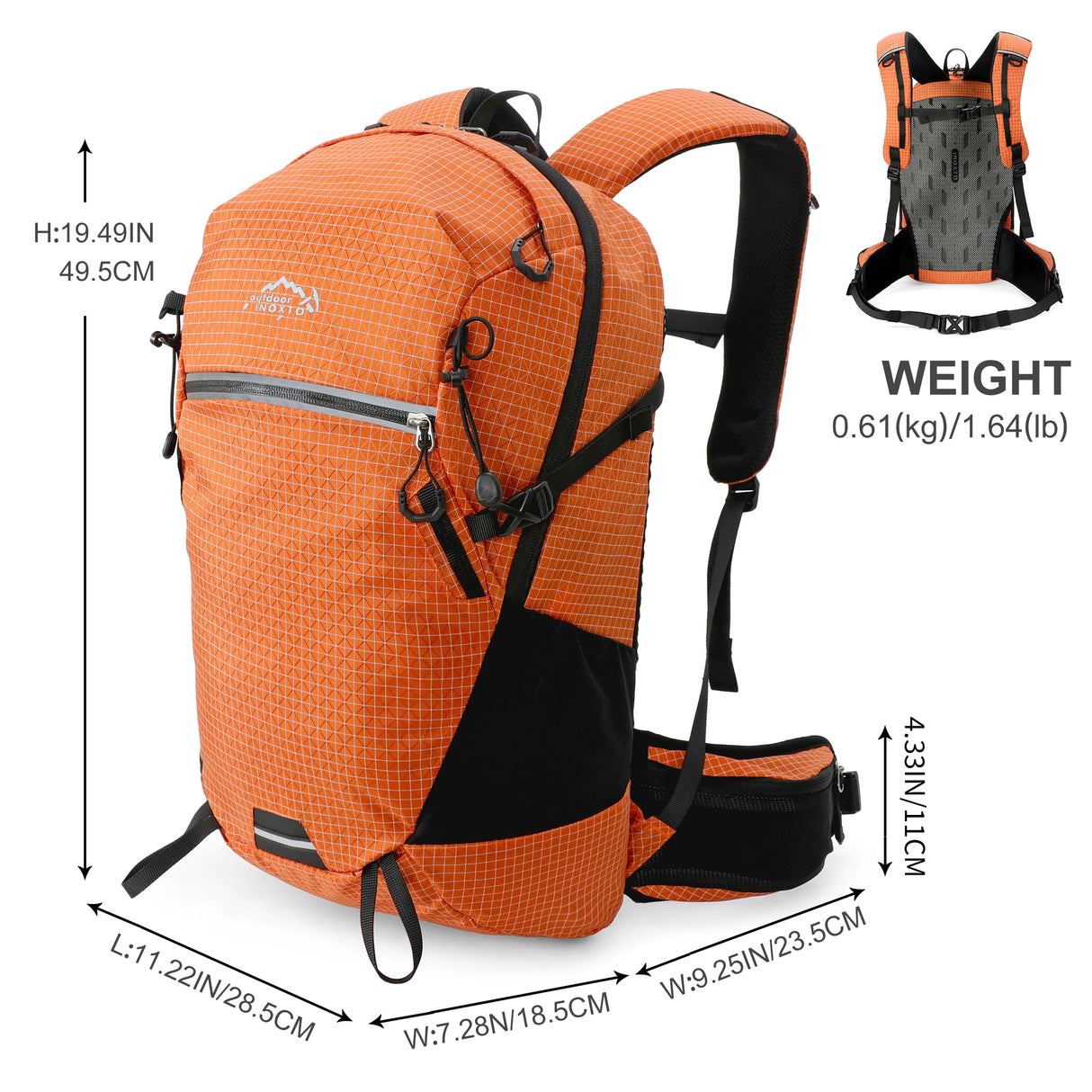 Hydration backpack, 25L hiking backpack, hiking water backpack for men and women lightweight hydration bag, suitable for hiking,