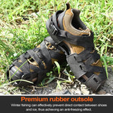 Crampons For Hiking Boots 32-Spikes Crampons Ice Cleats Traction Snow Grips Winter Ice Snow Grips Traction Cleats  For Walking