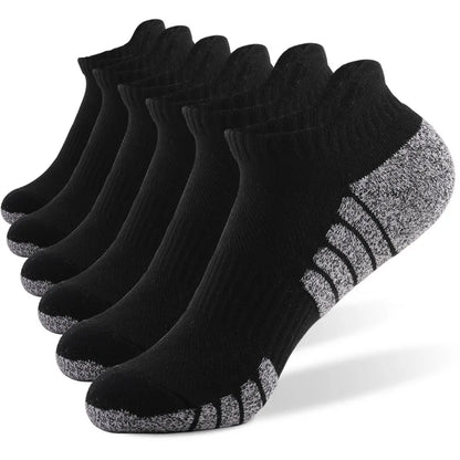 3 Pairs Thickened Towel Bottom Running Mesh Boat Non-Slip Breathable Sports Low Cut Men's Women's Socks