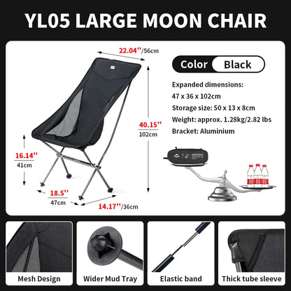 Naturehike 2024 Camping Chair Ultralight High Load Folding Quick Build Garden Chair Outdoor Foldable Picnic Beach Moon Chair