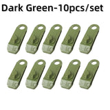 10 PCS Awning Rope Clamp Tarpaulin Clip Tent Canopy Clip Buckle  Reusable Tent Crocodile Clip Awning Outdoor Camping Accessories