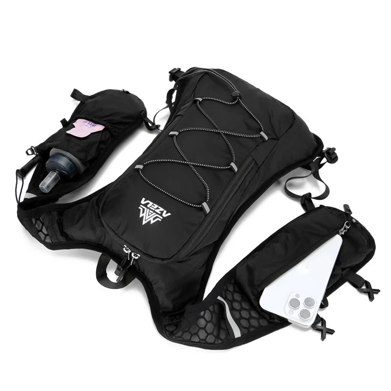 Outdoor Lightweight Universal Sports Bag with Night Reflective Design, Sports Water Bag Vest Backpack, Suitable for Hiking, Cros