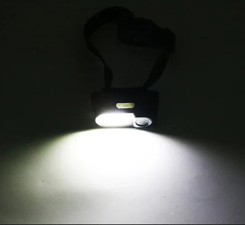 Powerful COB+LED Headlamp 1500LM USB Rechargeable Headlight Waterproof Head Lamp Bright Head Flashlight for Camping Cycling