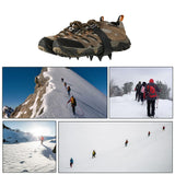 4-Teeth Outdoor Climbing Crampons | Anti-Slip Ice & Snow Spikes for Shoes | Winter Hiking, Skiing & Mountaineering Grippers
