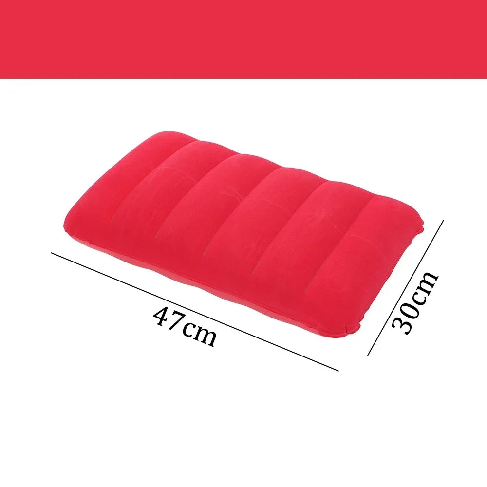 Air Cushion Pillows Outdoor Camping Folding Square Inflatable Pillows Travel Backrest Plane Head Rest Pillow Camping