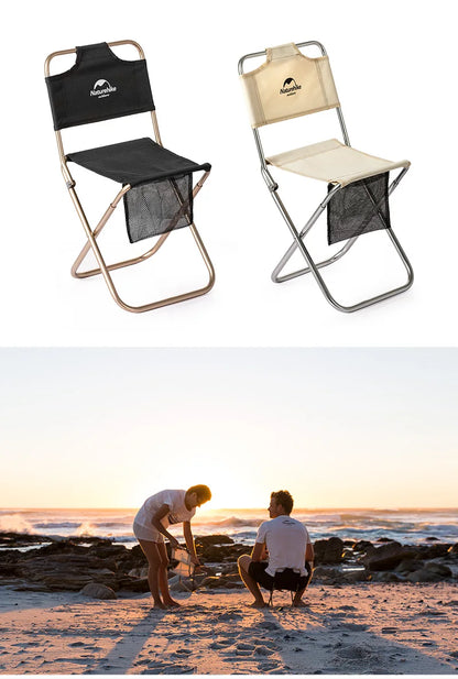 Naturehike Beach Chair Ultralight Portable Camping Chairs Folding With Mesh Bag Relax Chair Outdoor Picnic Hiking Fishing Chair