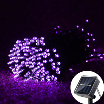 Solar String Light Fairy Outdoor Garden Waterproof Lamp 2025 Christmas Garland Xmas Holiday Party Home Halloween Decoration