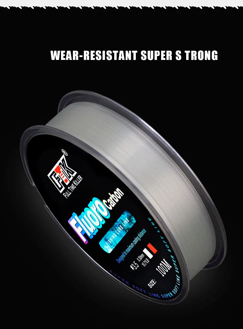 FTK Fluorocarbon Coated Line 100m (4-34 lb)