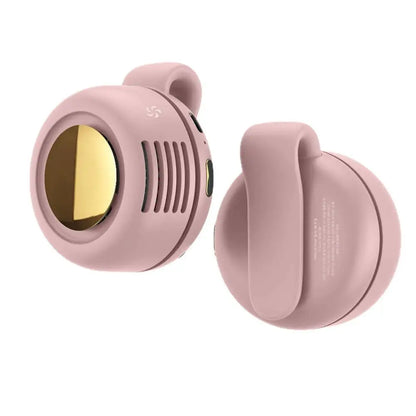 Portable Mini Bladeless Clip On Waist Fan 3 Speed Silent USB Recharge Hands Free Cooling Fan For Outdoor Travel Cycling Camping