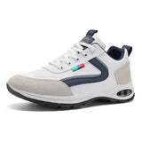 Men’s Trendy Sports Shoes – Lightweight Breathable Non-Slip Sneakers with Suede Detailing for Daily Wear & Outdoor Style