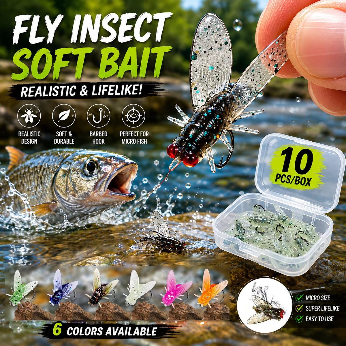Soft Mosquito Bug Flies for Stream Fishing