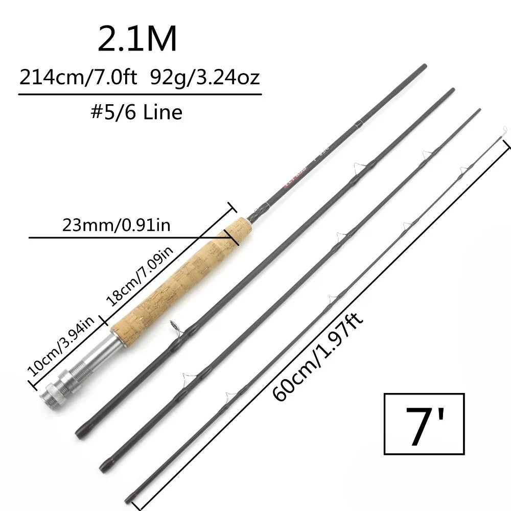 Ultralight 4-Section Carbon Fly Rod